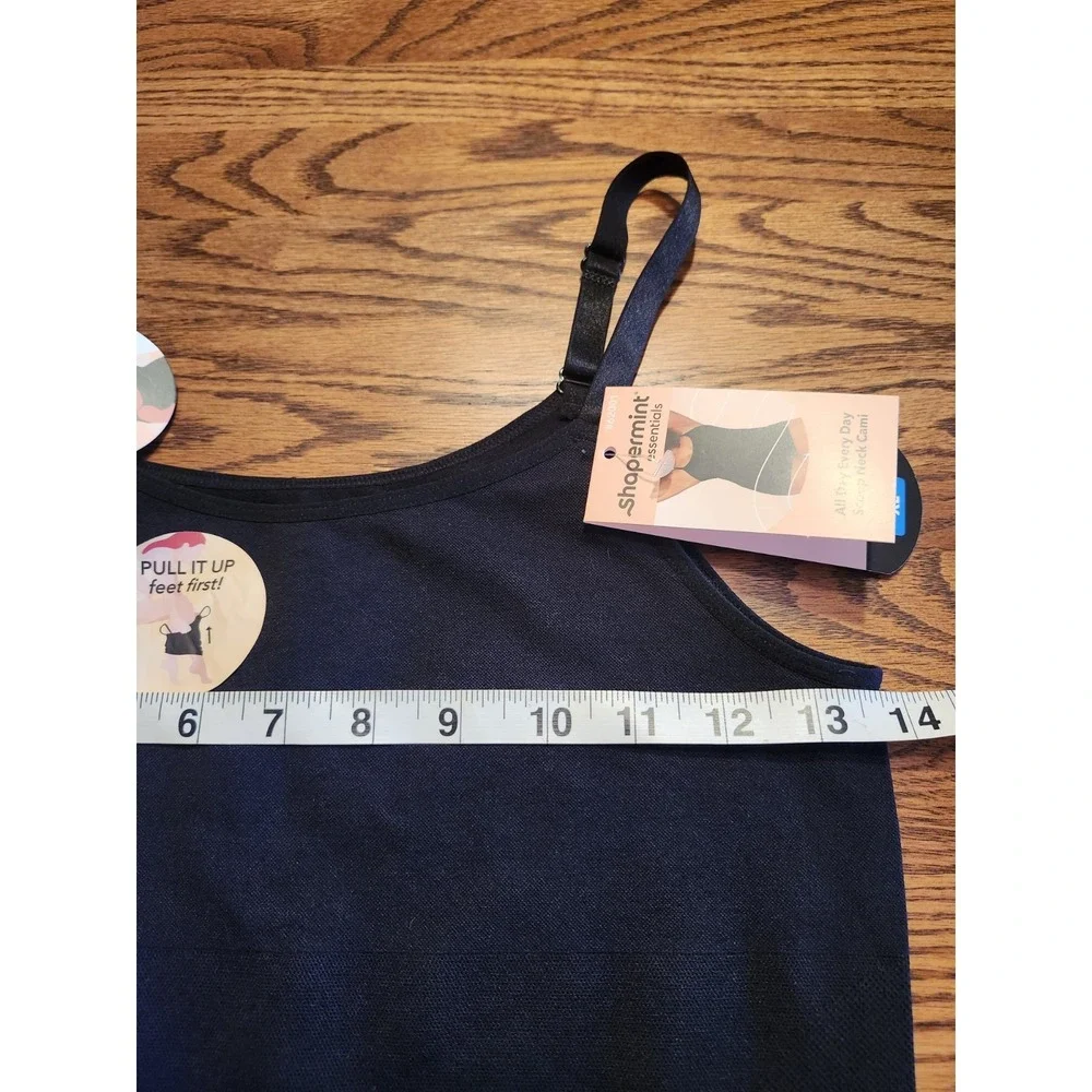 NWT Shapermint Essentials All Day Every Day Scoop Neck Cami XL Black‎ Shapewear